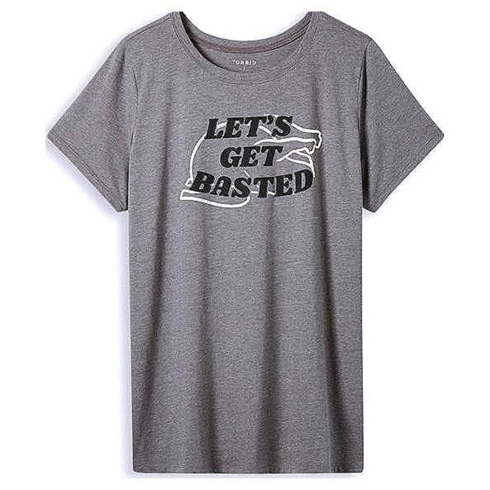 NWOT Torrid Lets Get Basted Everyday Signature Jersey Crew Neck Tee 1X